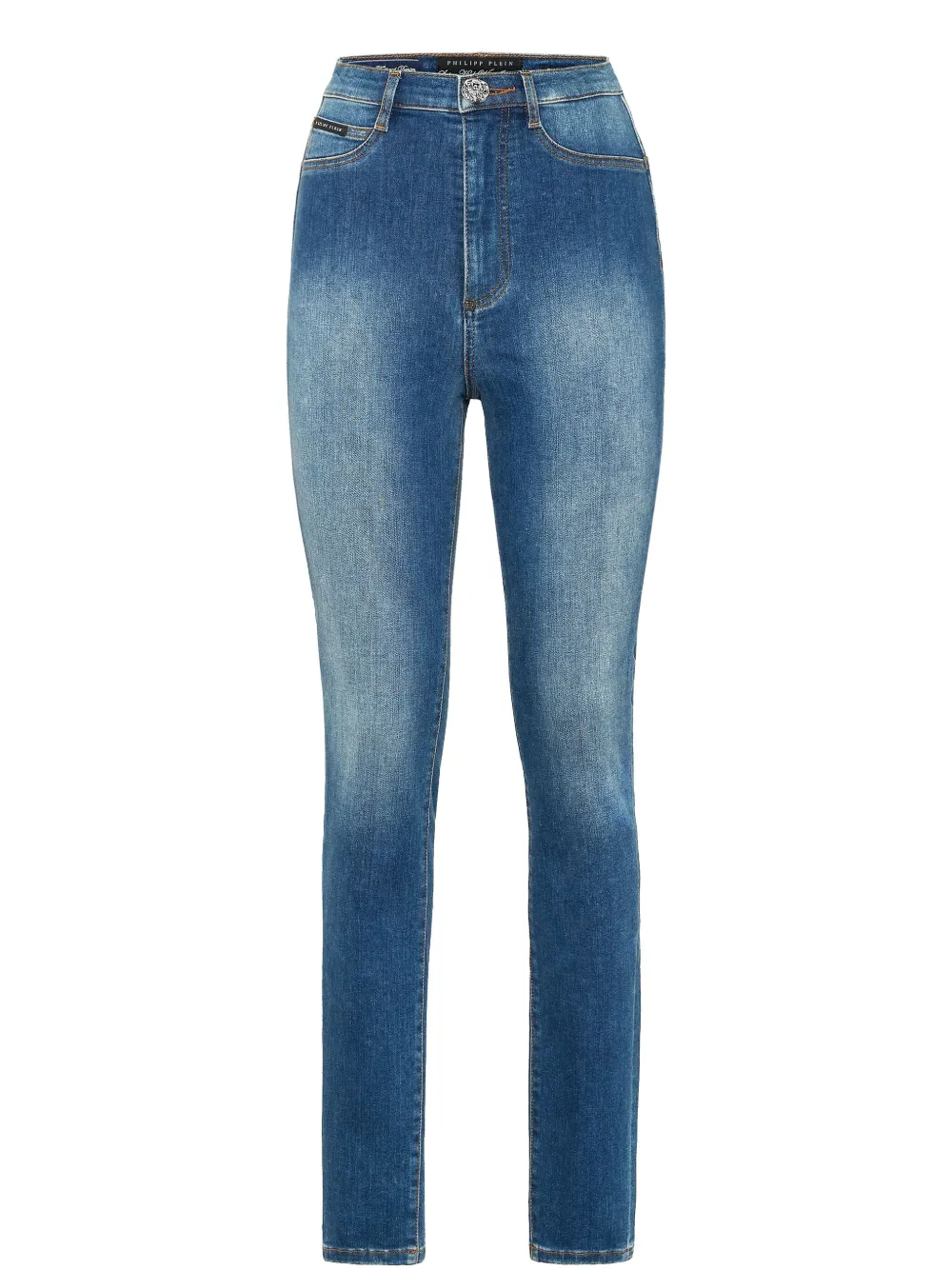 Philipp Plein High-waisted Jeans In Blau