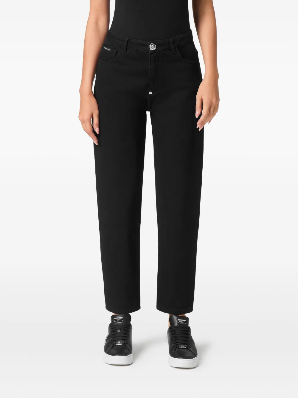 Philipp Plein Jeans met logo-applicatie Zwart