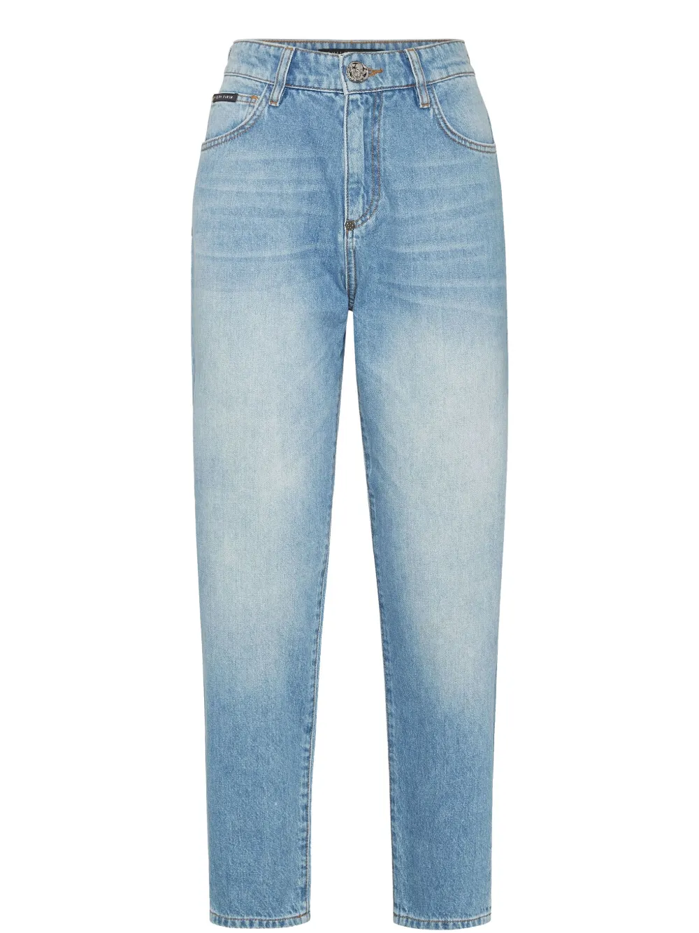 Philipp Plein Logo-appliqué Jeans In Blau