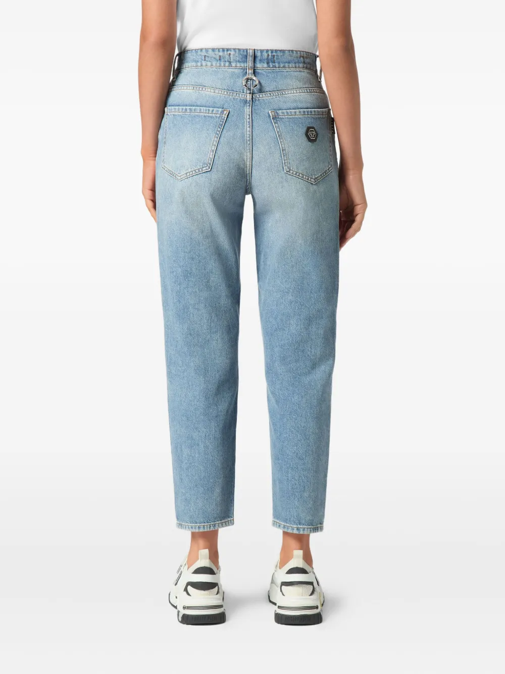 Philipp Plein Jeans met logoplakkaat Blauw