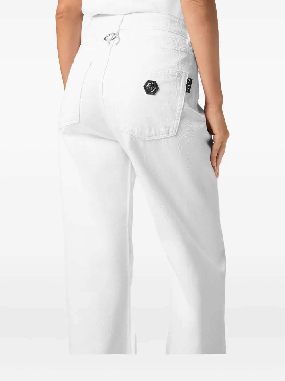 Philipp Plein Jeans met wijde pijpen Wit