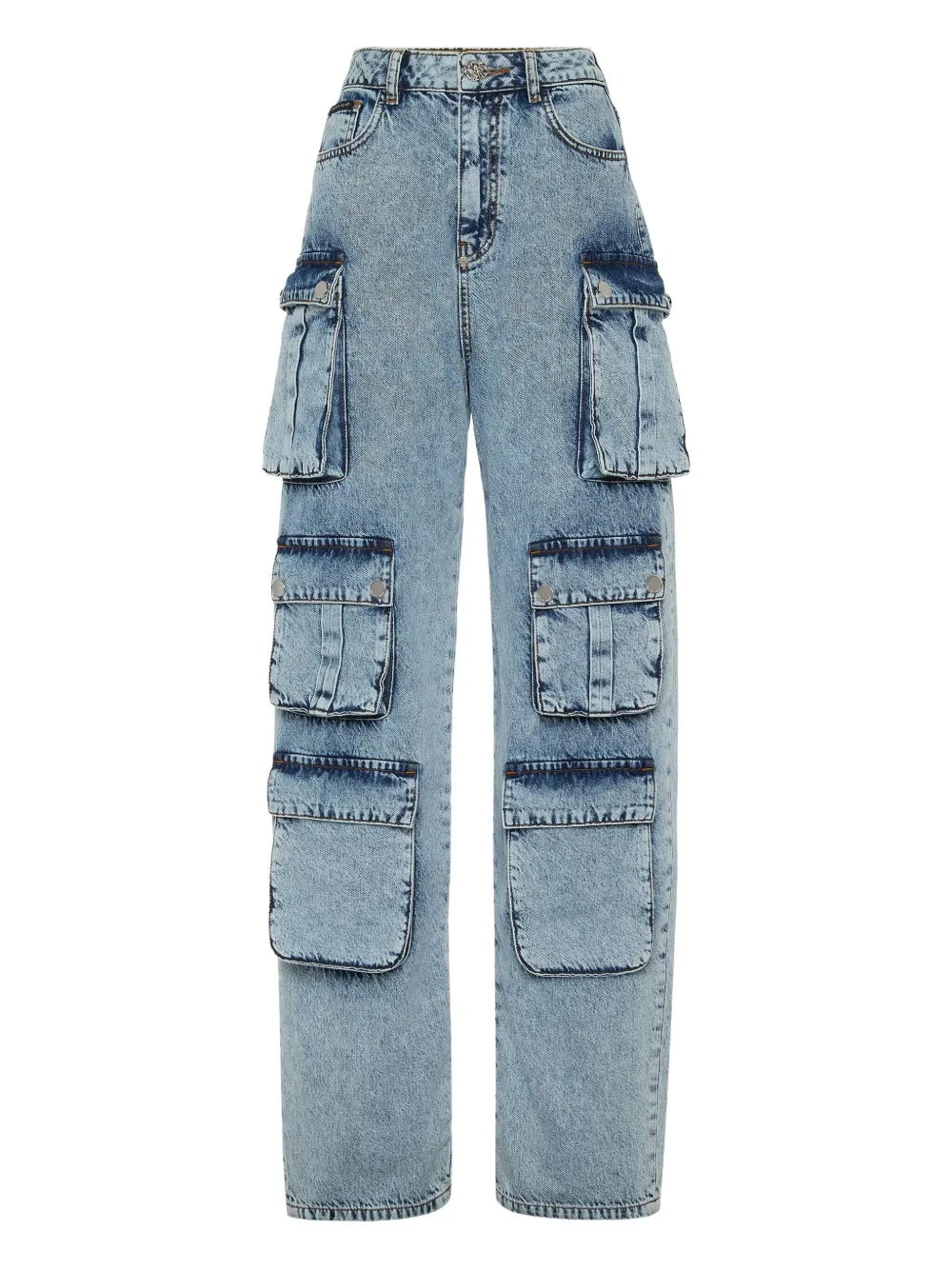 Philipp Plein Cargo jeans met wijde pijpen Blauw