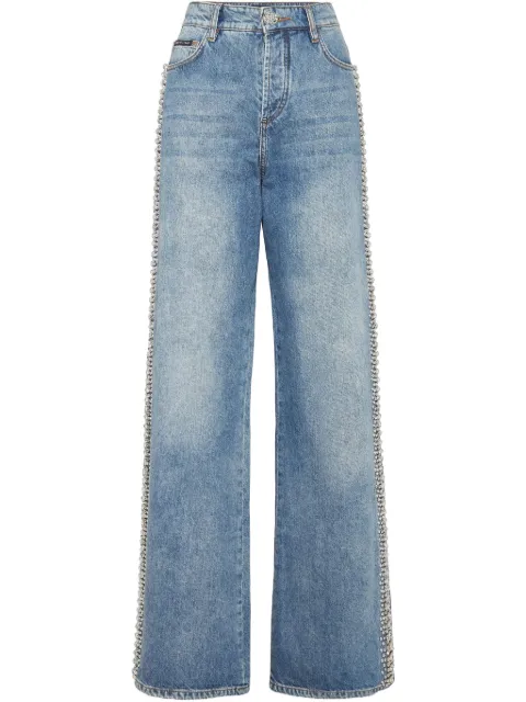 Philipp Plein jeans con detalles de cristal