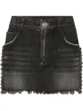 Philipp Plein Rib Strass mini skirt - Black