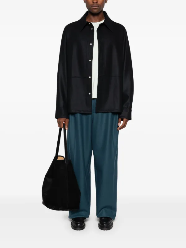Jil Sander Wool Shirt | Black | FARFETCH CY