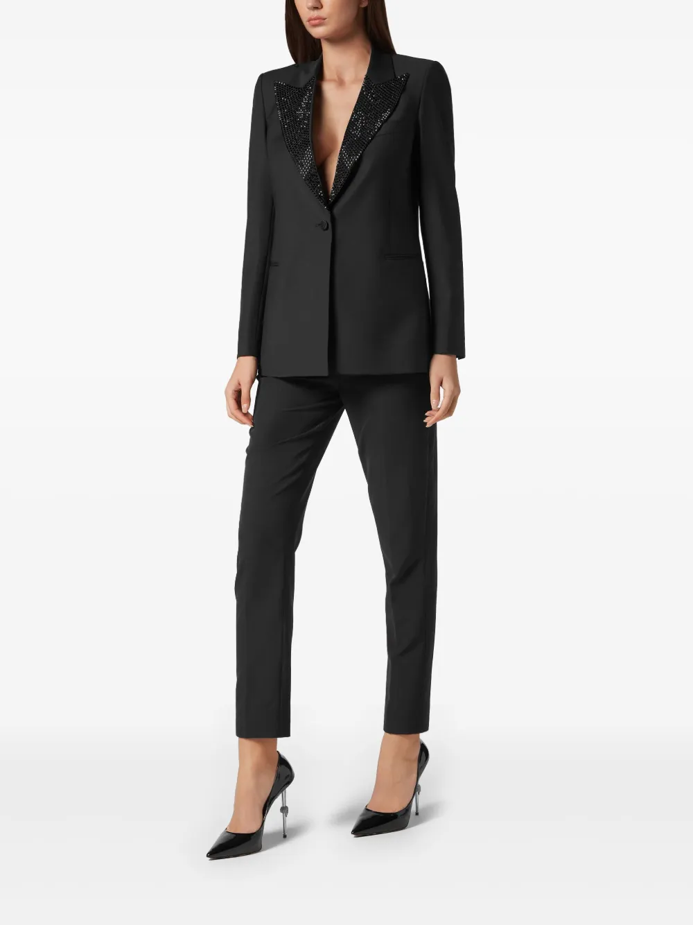 Philipp Plein Blazer met doodskop - Zwart