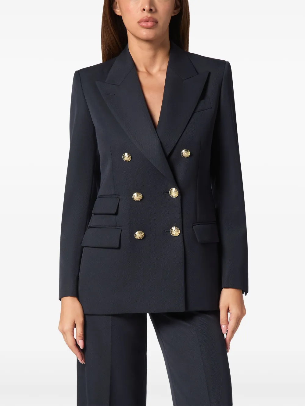 PHILIPP PLEIN MARINE-FIT WOOL BLAZER