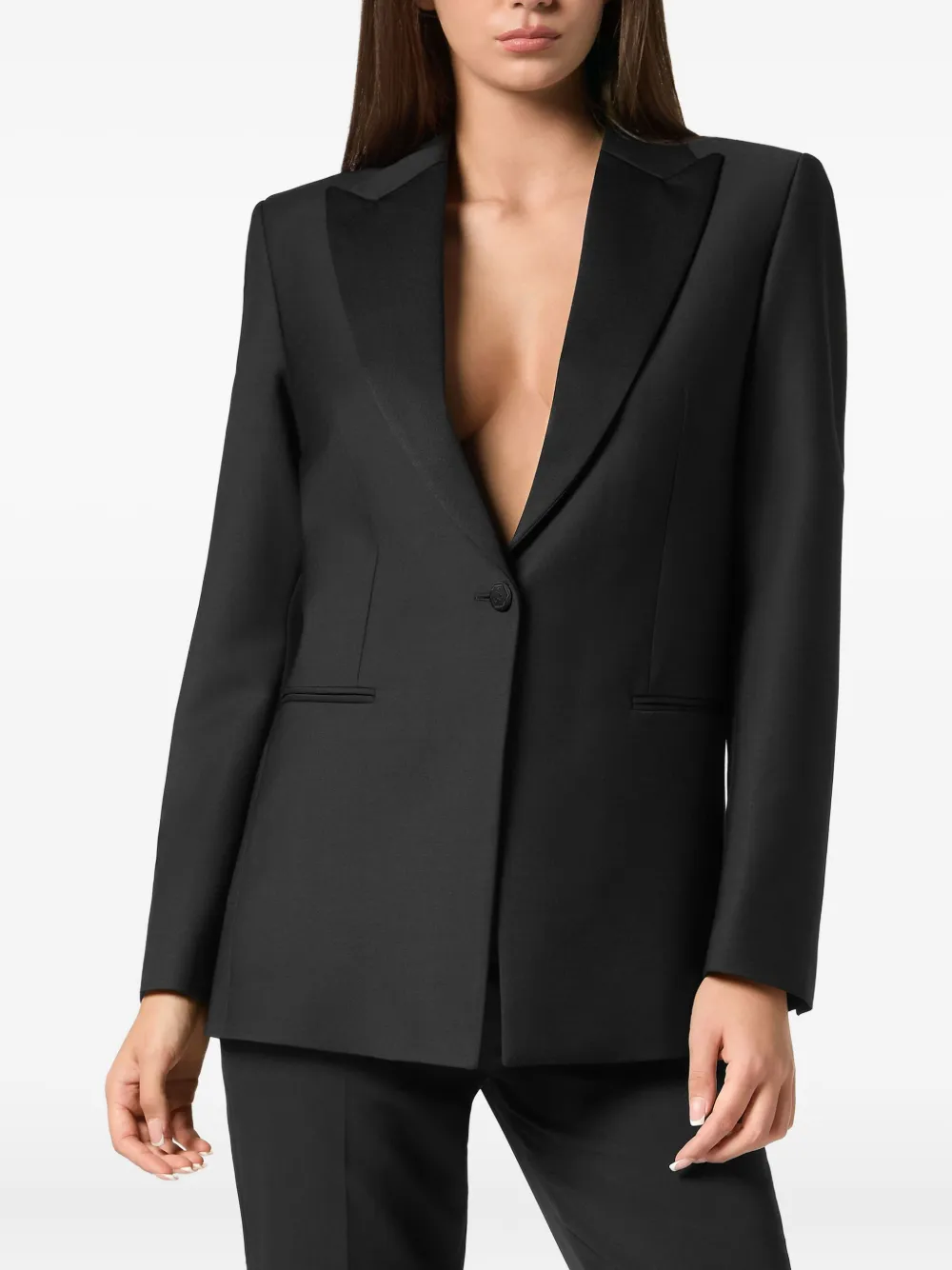 Philipp Plein rhinestone-embellished blazer Zwart