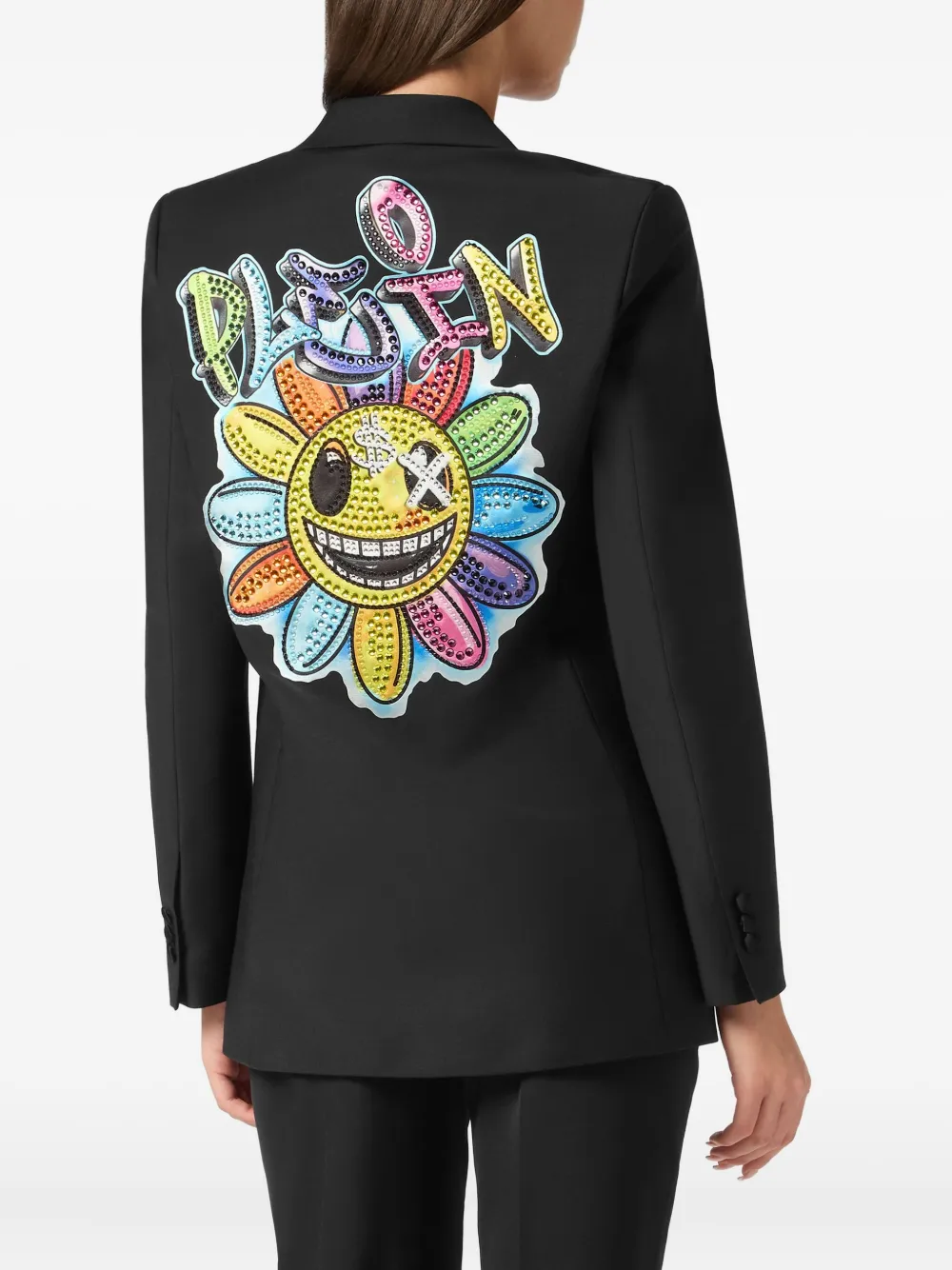 Philipp Plein rhinestone-embellished blazer Zwart