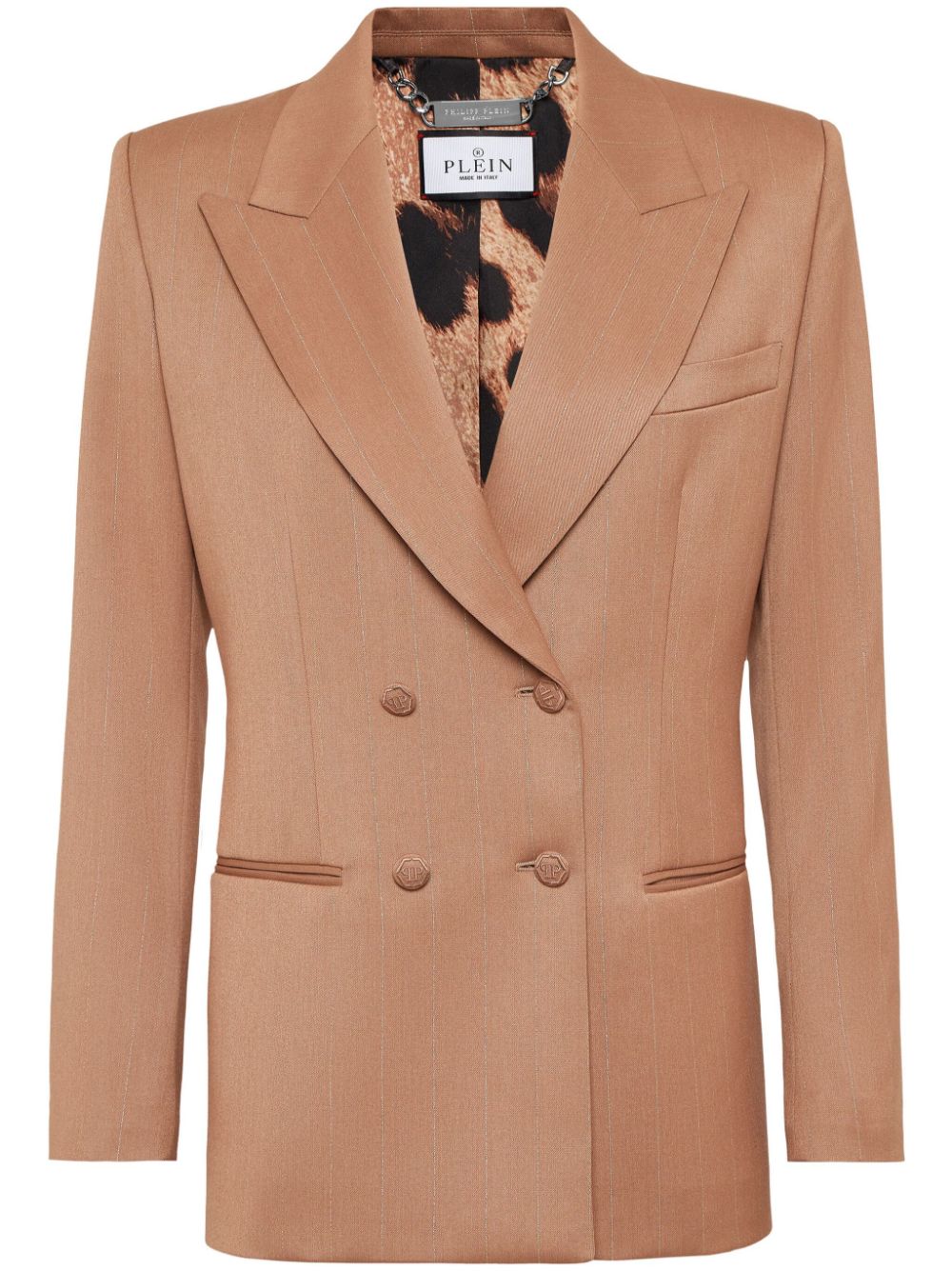 Philipp Plein Blazer met gouden pasvorm Bruin