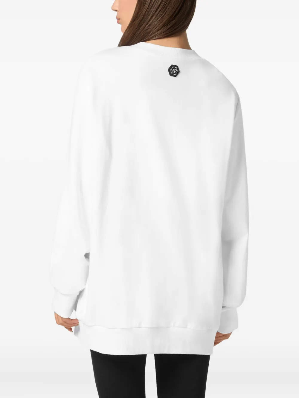 Philipp Plein Sweater verfraaid met logo Wit
