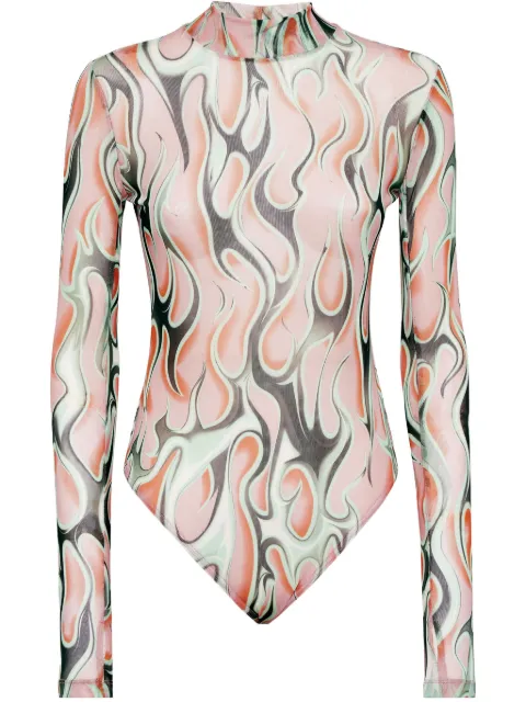 Philipp Plein Flame tulle body