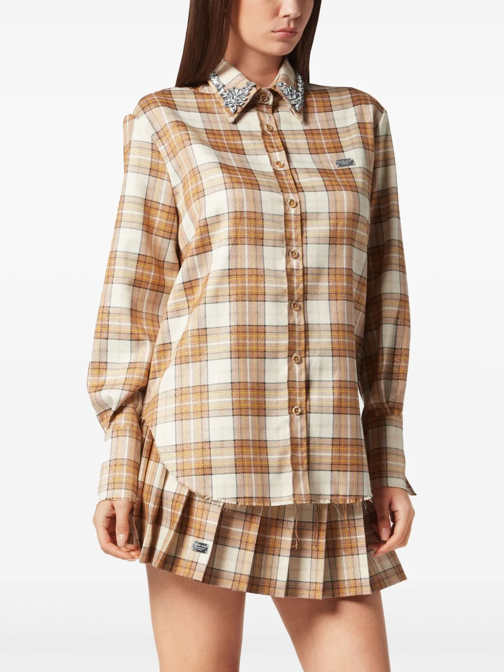 PHILIPP PLEIN STRASS FLAME SHIRT