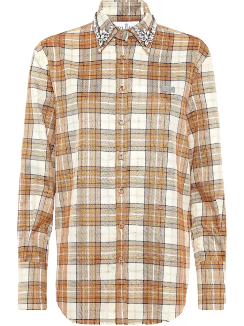 Philipp Plein Strass Flame shirt