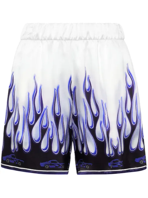 Philipp Plein Flame satin shorts