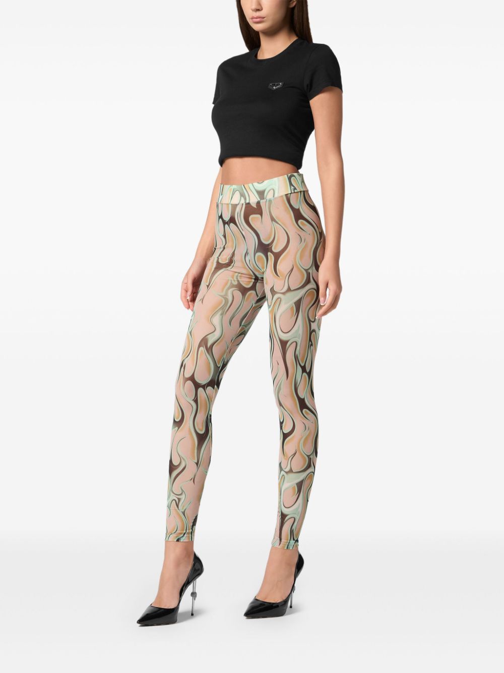 Philipp Plein Flame leggings - Beige