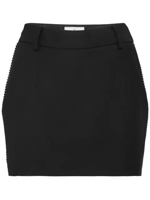 Philipp Plein wool strass mini skirt