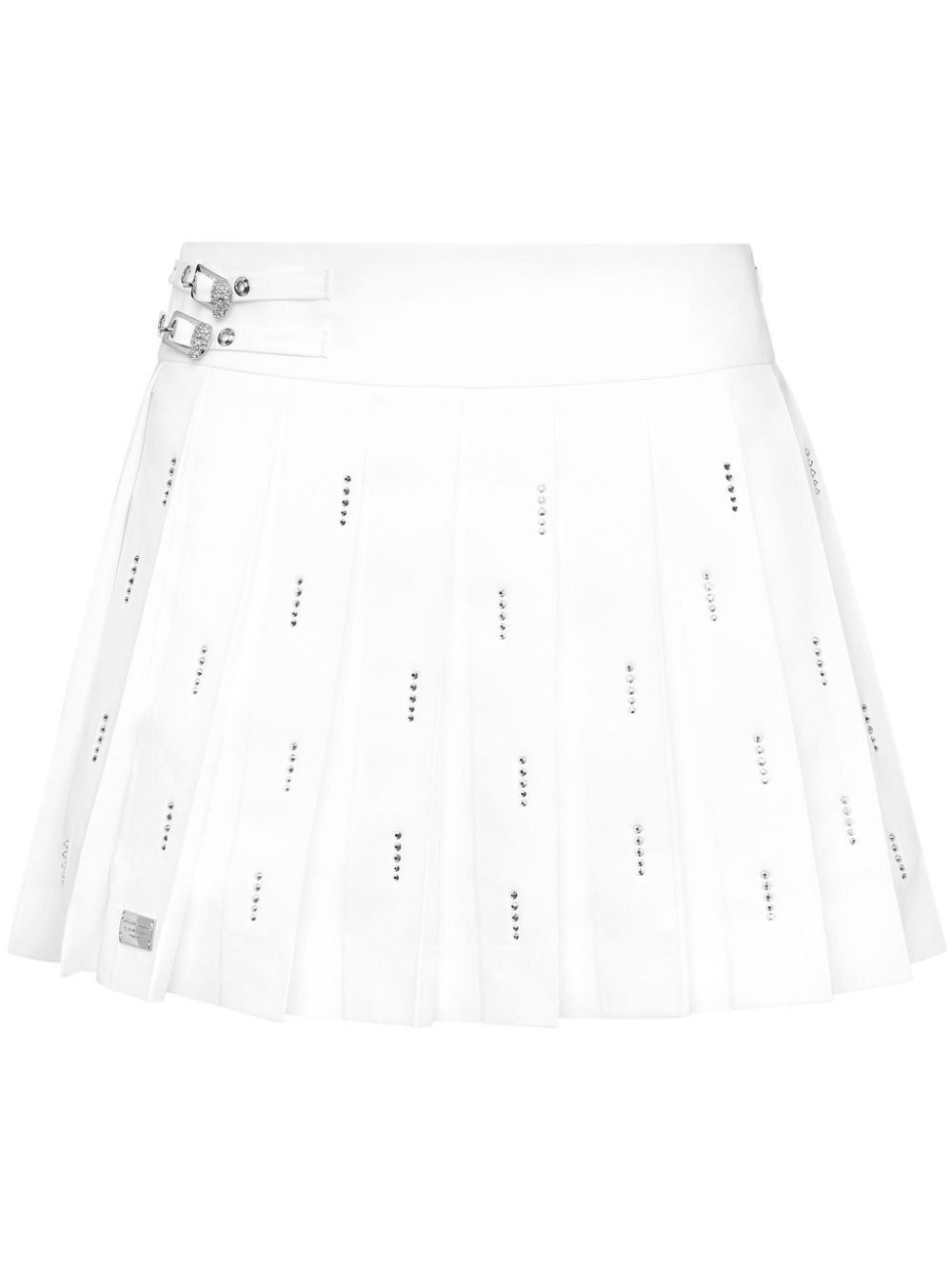 pleated mini skirt