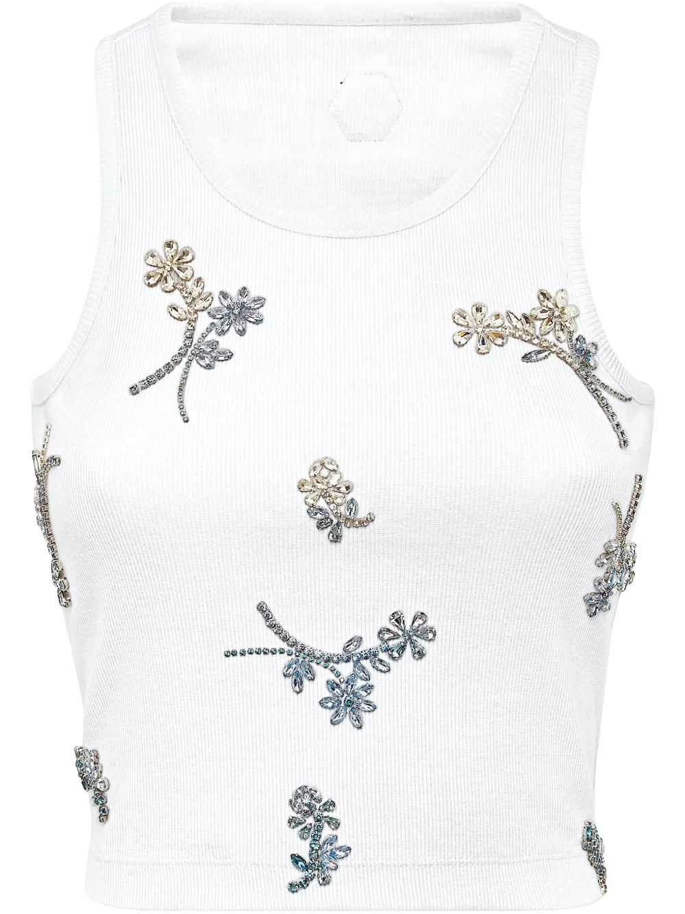 Philipp Plein Flowers tanktop Blauw