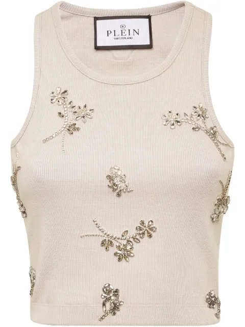 Philipp Plein Flowers tank top