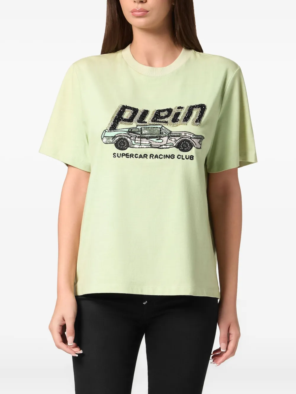 Philipp Plein Cars Racing jersey T-shirt - Groen