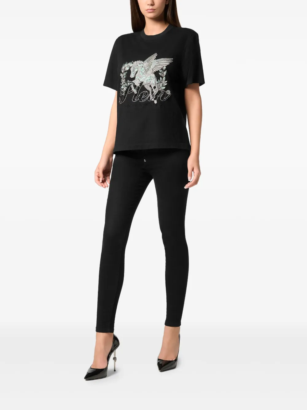 Philipp Plein Unicorn t-shirt - Zwart