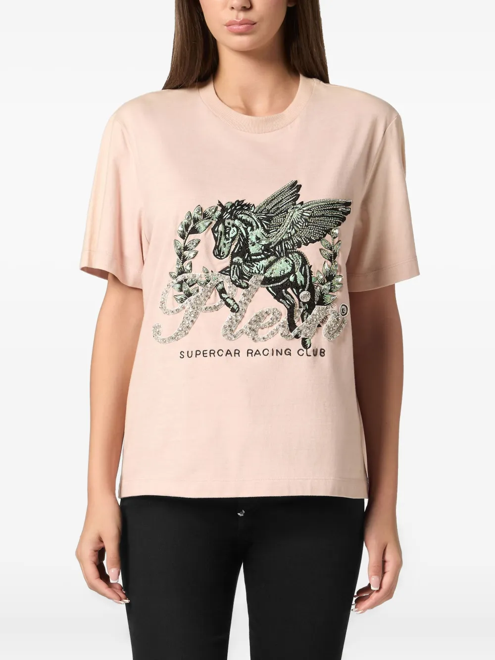 Philipp Plein Unicorn jersey T-shirt - Roze