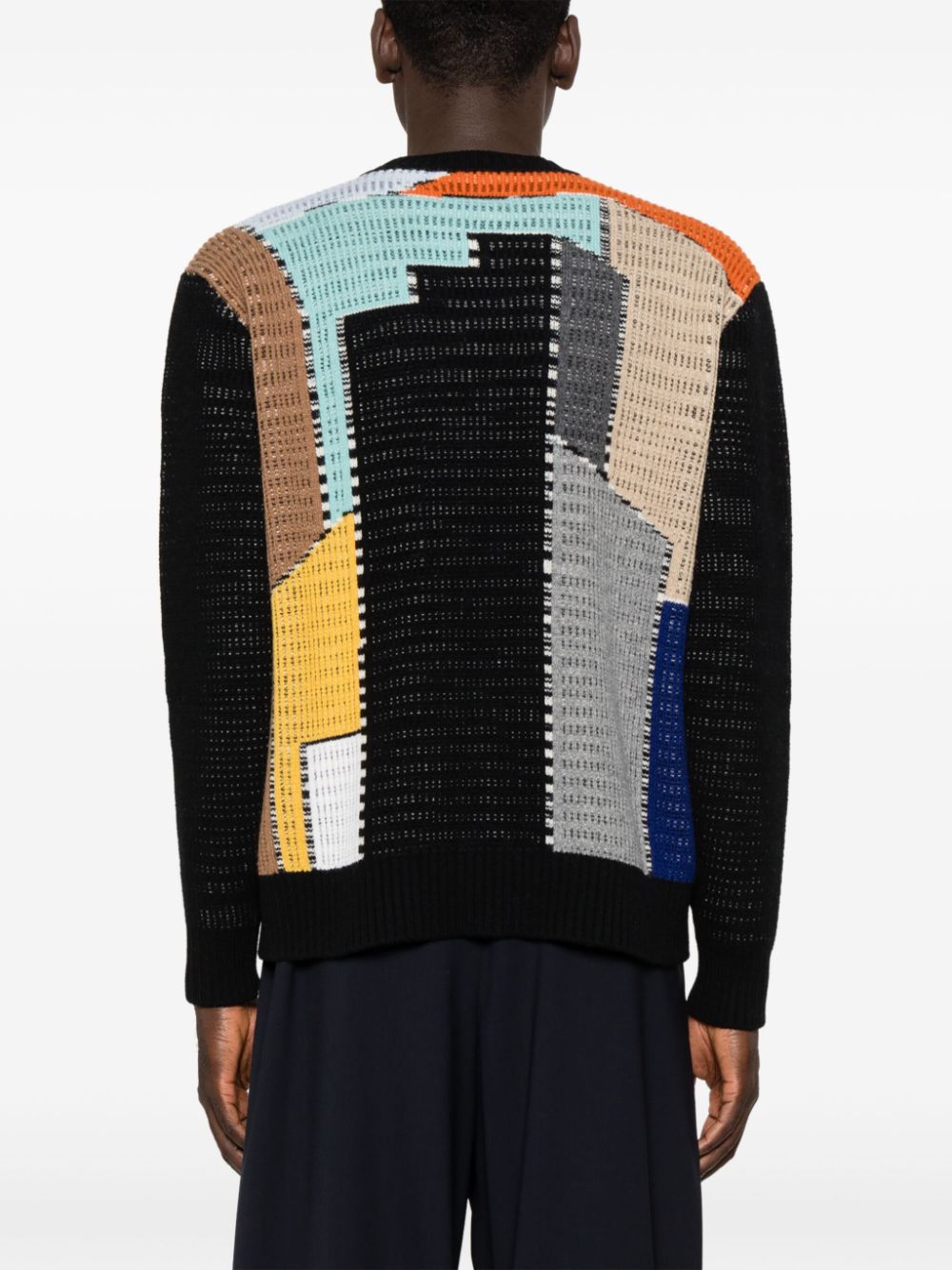 Shop Missoni Wool Crewneck Sweater In 黑色