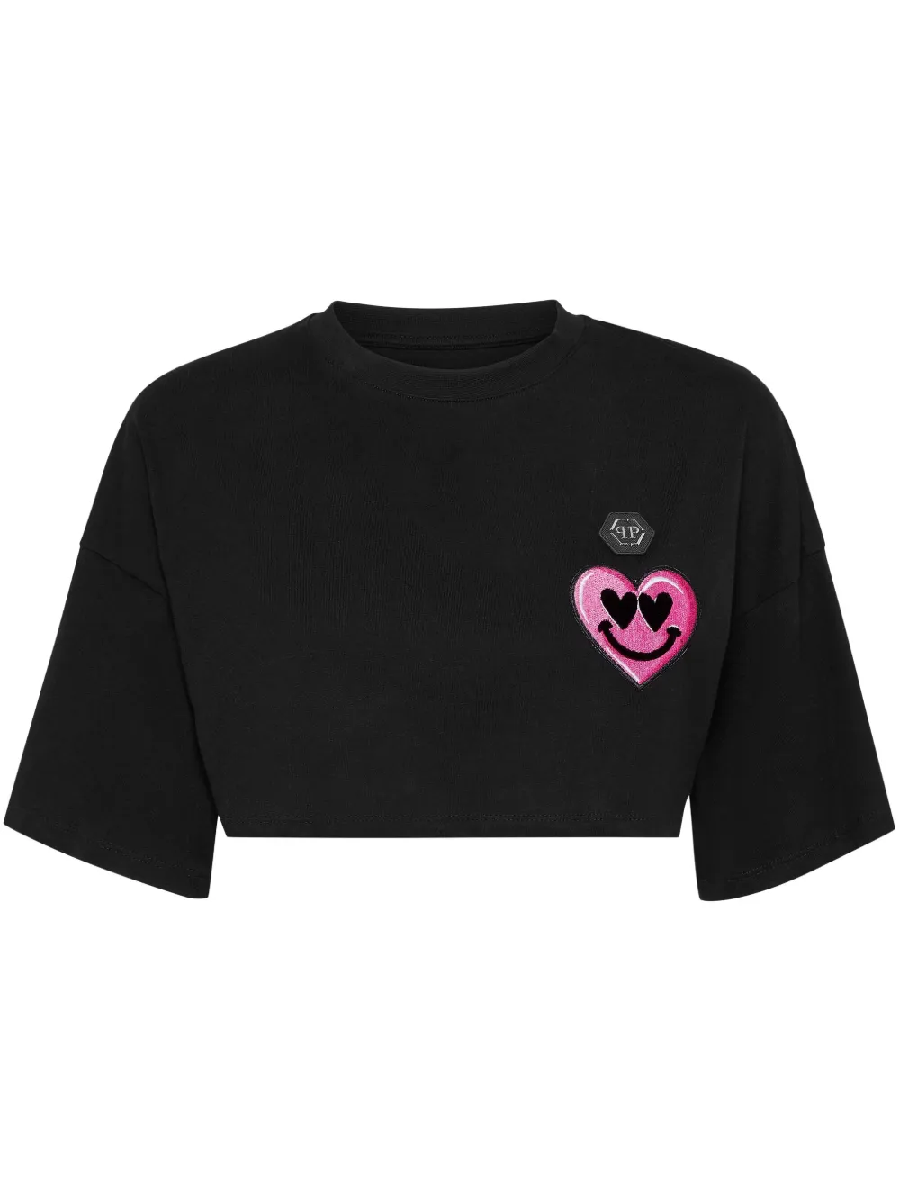 Philipp Plein Cropped T-shirt Zwart