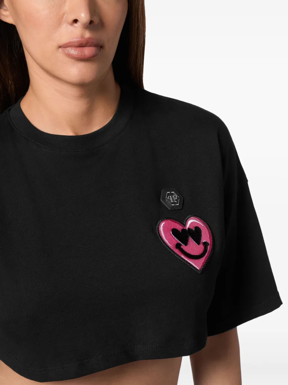 PHILIPP PLEIN CROPPED T-SHIRT 
