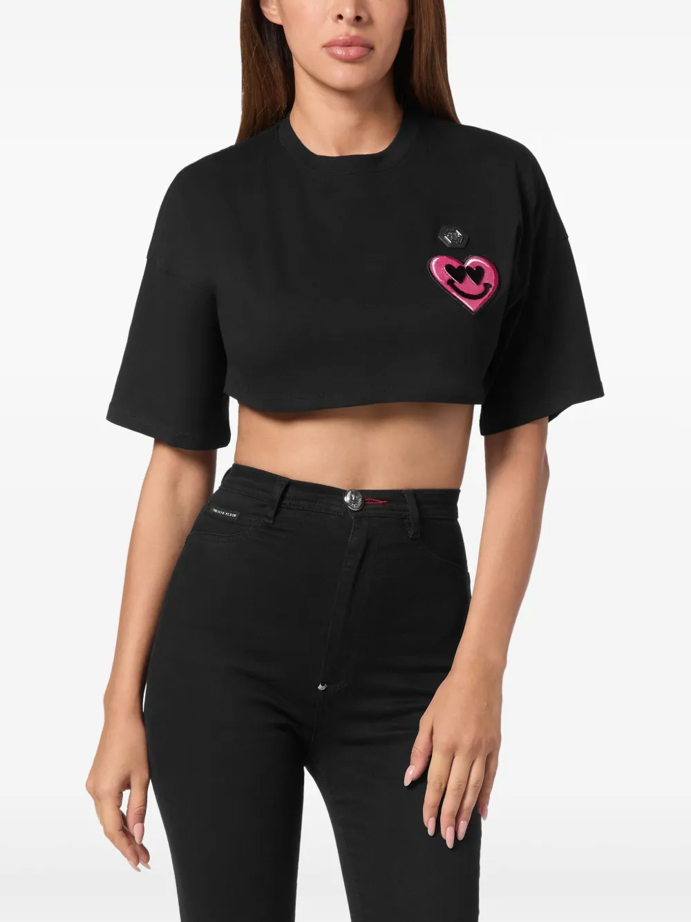PHILIPP PLEIN CROPPED T-SHIRT 