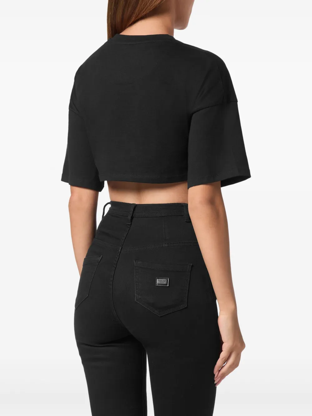 PHILIPP PLEIN CROPPED T-SHIRT 