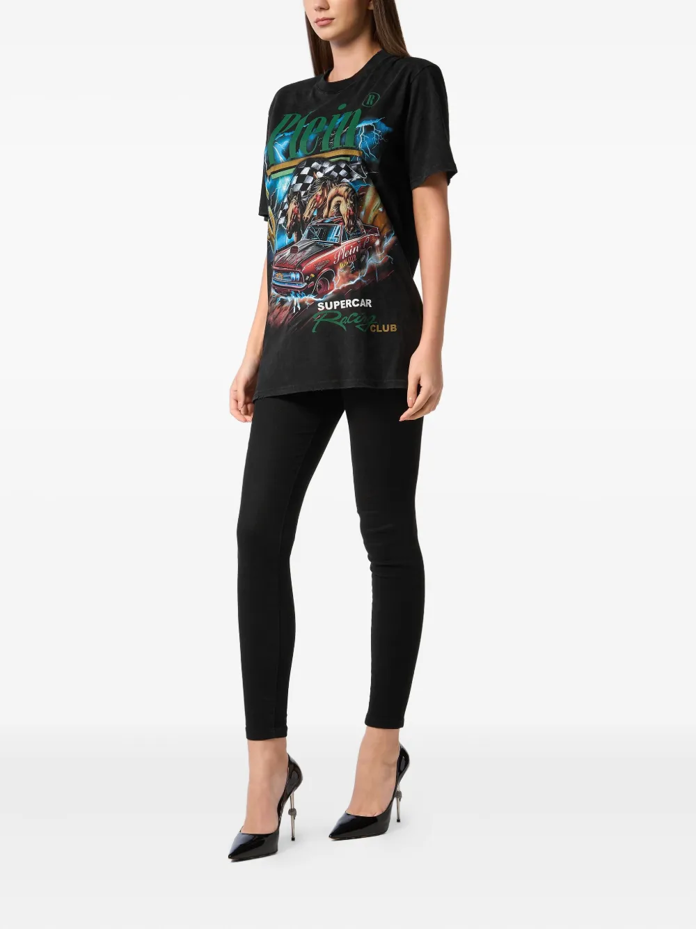 Philipp Plein Racing Club T-shirt Zwart