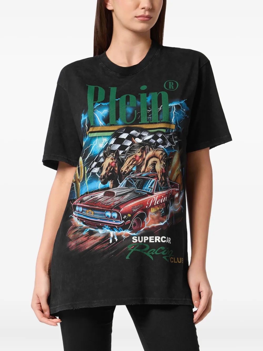 Philipp Plein Racing Club T-shirt Zwart