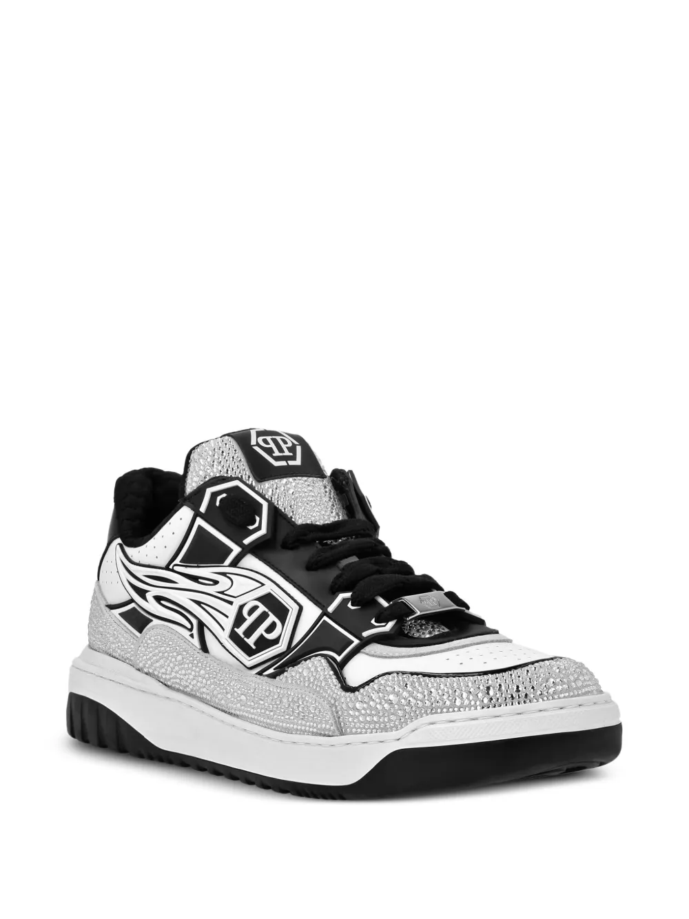 Philipp Plein leather low-top sneakers White