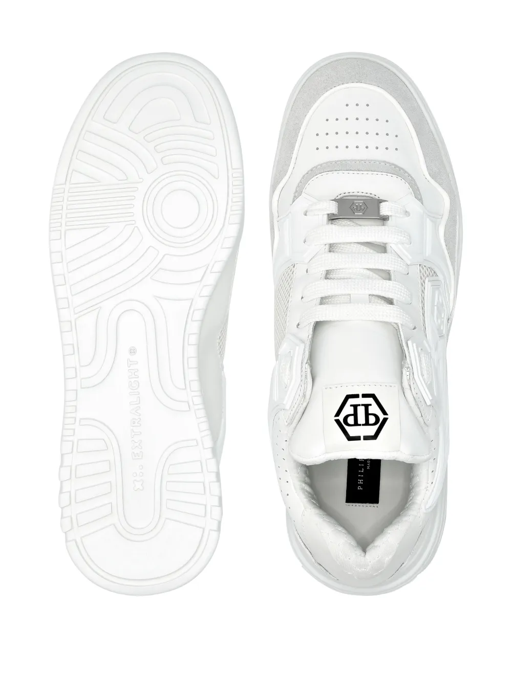 Philipp Plein Strass Hexagon sneakers Wit