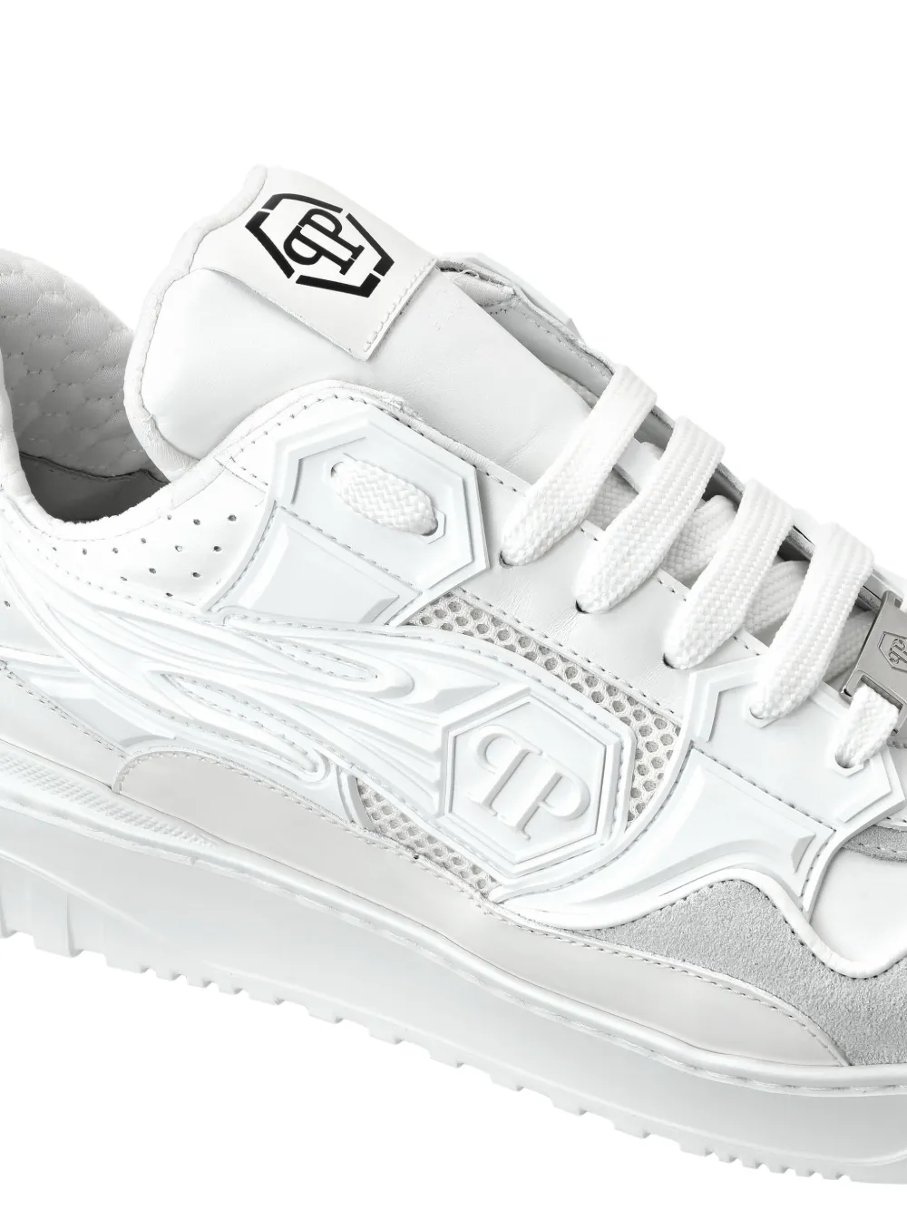 Philipp Plein Strass Hexagon sneakers Wit