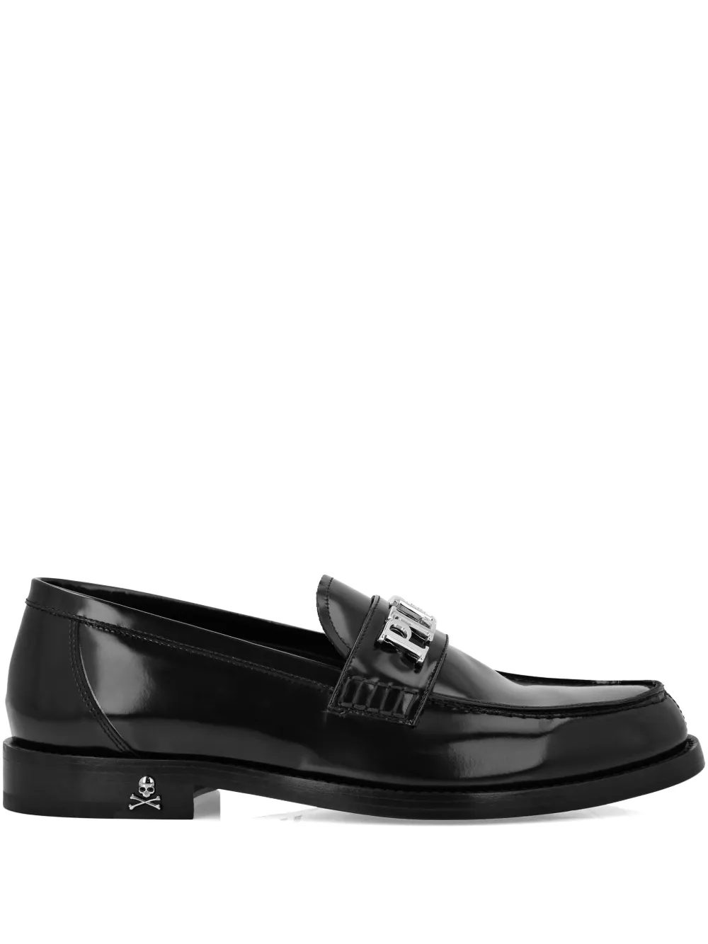 Philipp Plein logo-plaque loafers Black