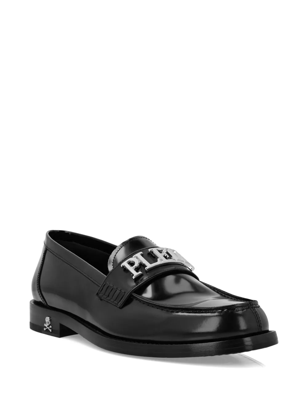 Philipp Plein logo-plaque loafers Black