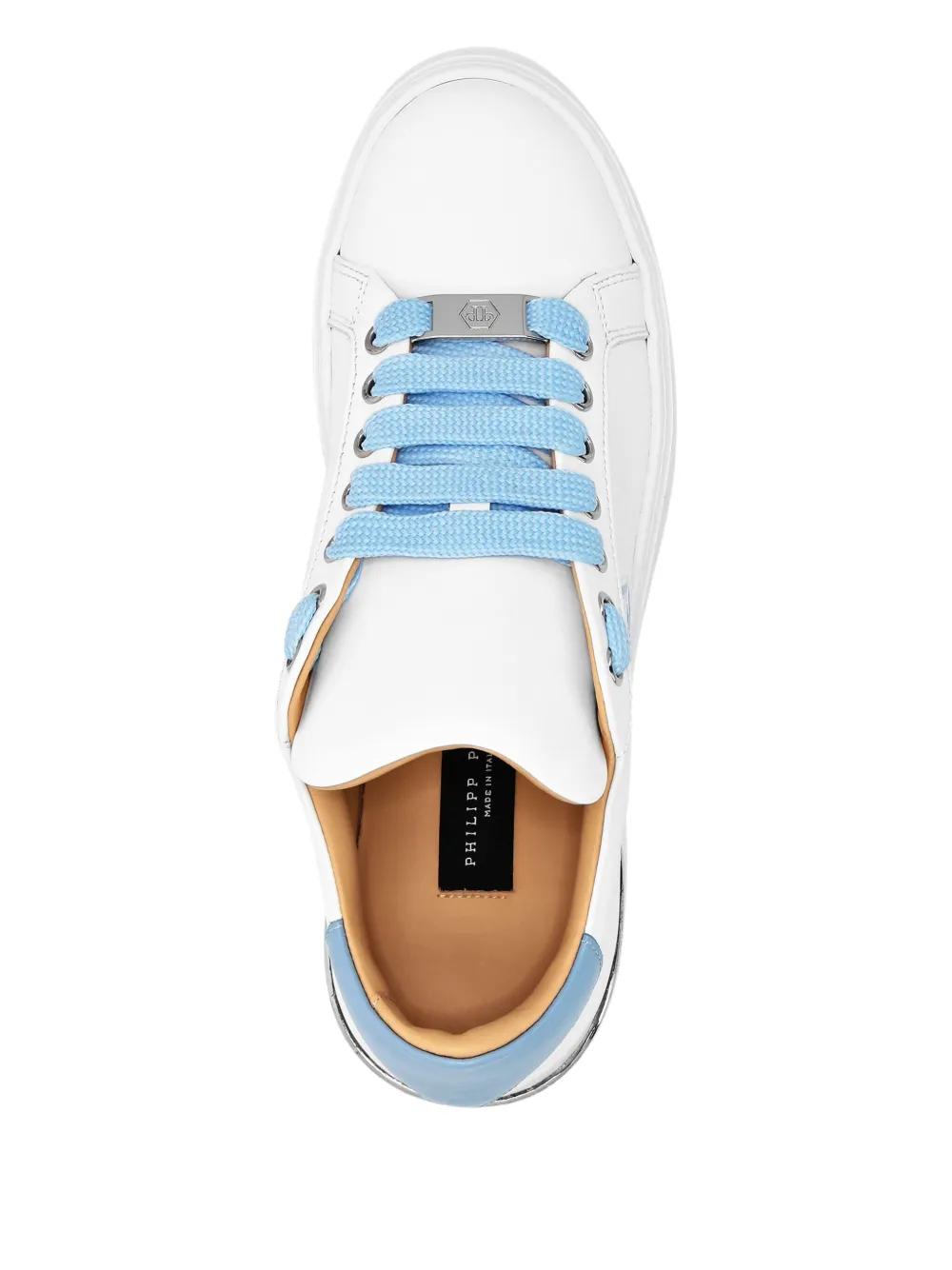 Philipp Plein leather platform sneakers White