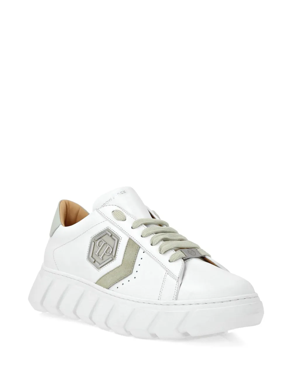 Philipp Plein Hexagon sneakers met plateauzool Wit