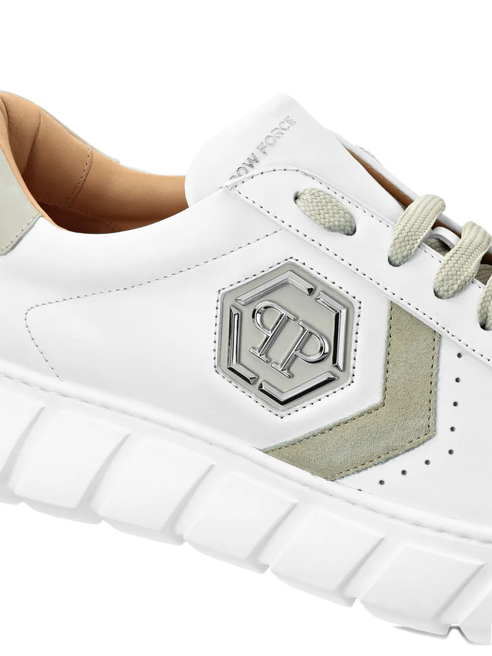 Philipp Plein Hexagon sneakers met plateauzool Wit