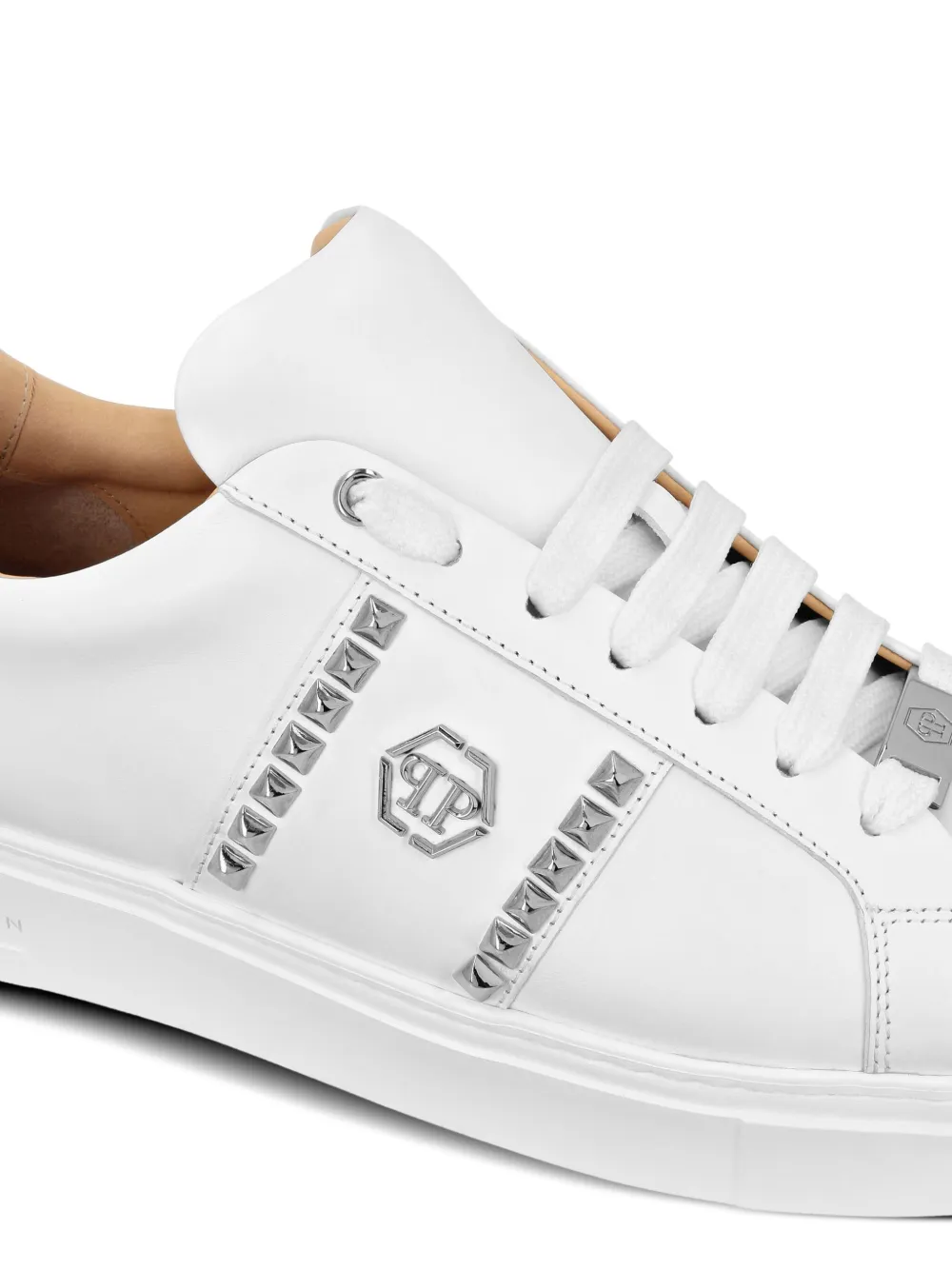 Philipp Plein Low-top sneakers met studs Wit