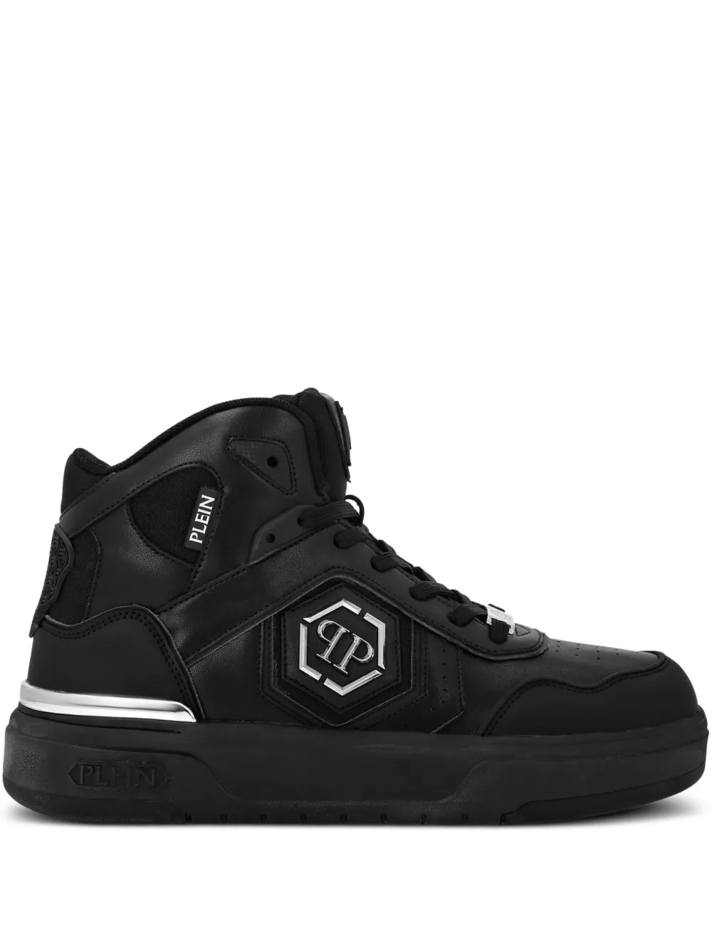 Philipp Plein panelled high-top sneakers Black