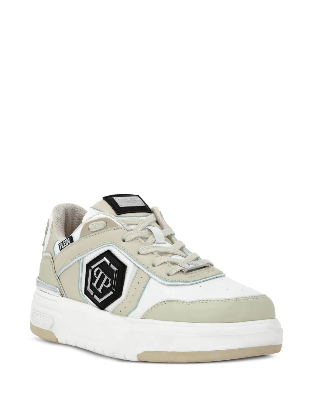 Philipp Plein Sneakers met logoplakkaat - Beige