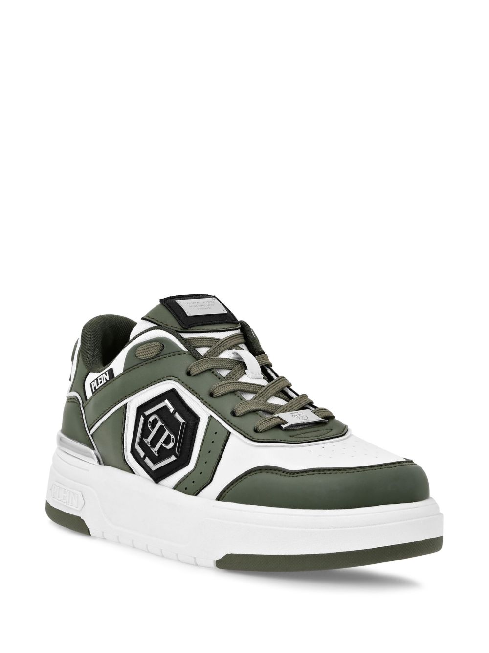 Philipp Plein Predator sneakers van gemixt materiaal - Groen