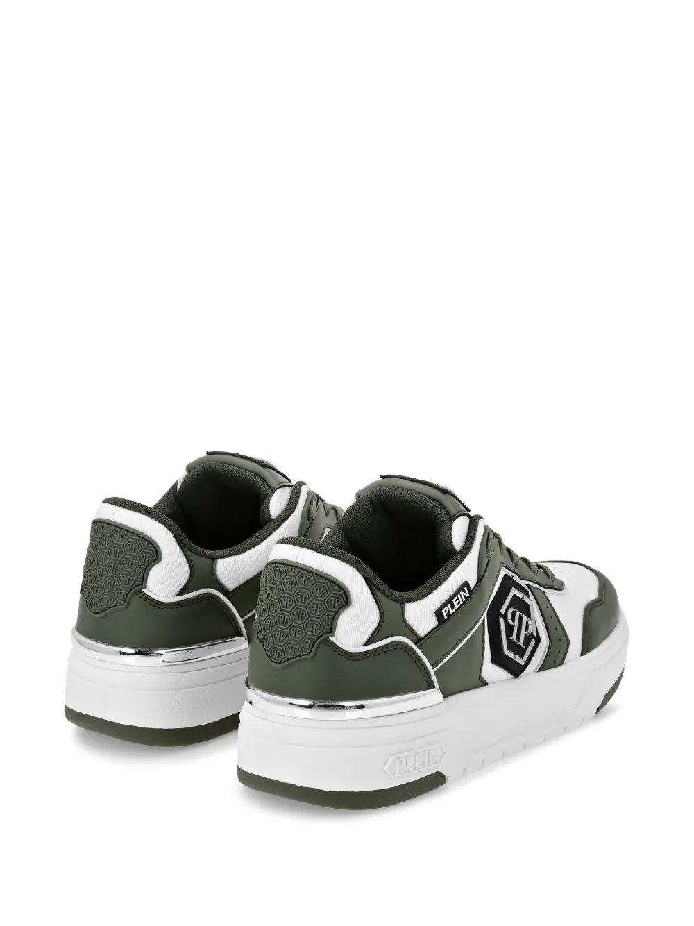 Philipp Plein Predator Mix-material sneakers Green