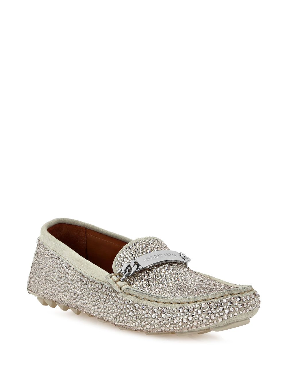 Philipp Plein Lewis loafers verfraaid met stras - Beige