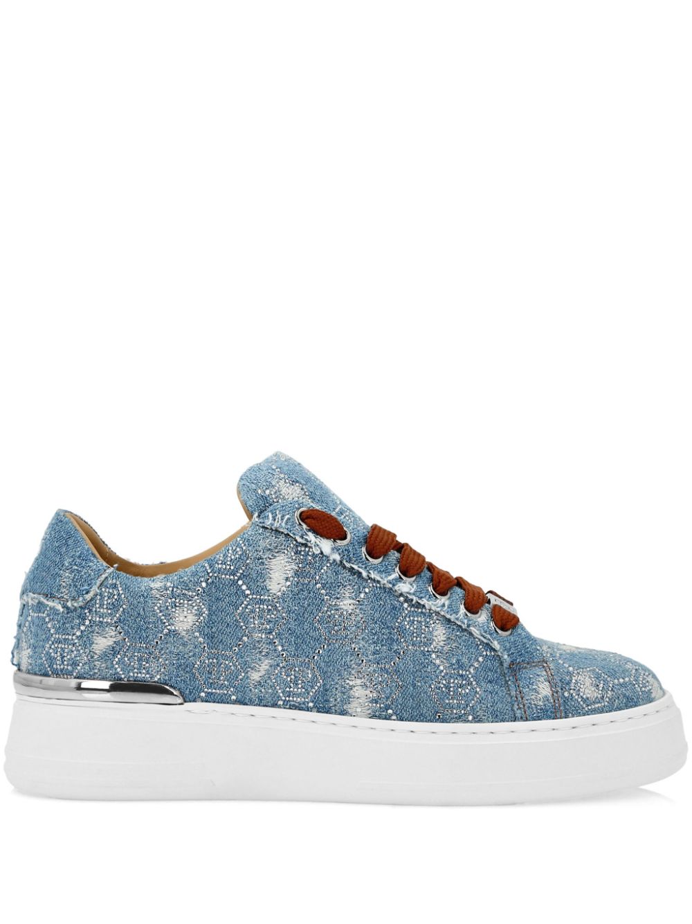 Philipp Plein Monogram Strass sneakers Blue