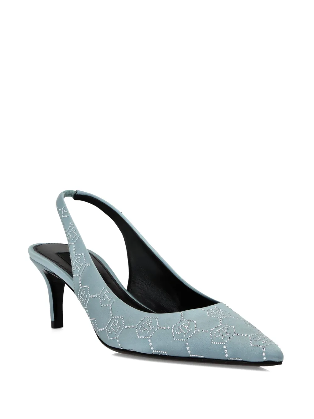 Philipp Plein Slingback pumps met monogram - Blauw